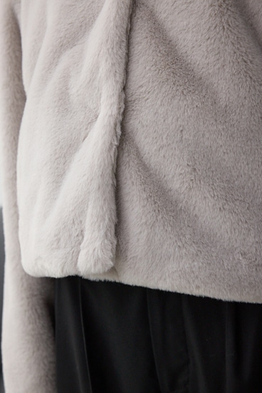 スタンド2WAYファーショートコート 詳細画像