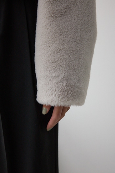 スタンド2WAYファーショートコート 詳細画像