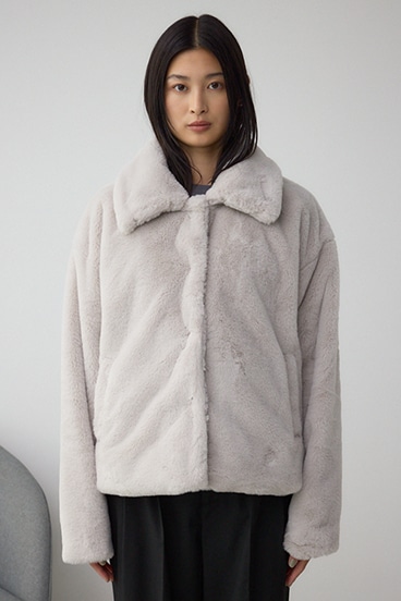 スタンド2WAYファーショートコート 詳細画像