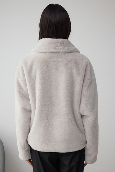 スタンド2WAYファーショートコート 詳細画像