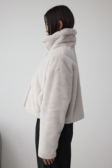 スタンド2WAYファーショートコート 詳細画像