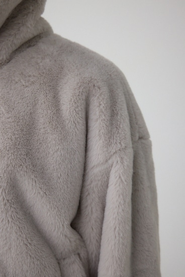 スタンド2WAYファーショートコート 詳細画像