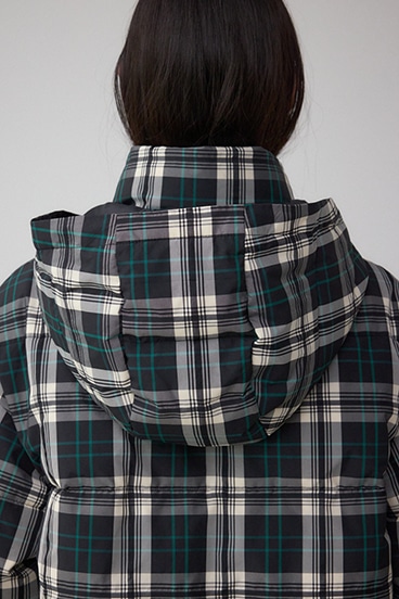 B-HEAT フード付き中綿チェックジャケット 詳細画像