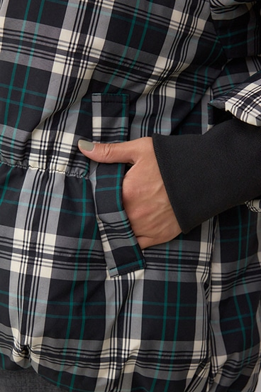 B-HEAT フード付き中綿チェックジャケット 詳細画像