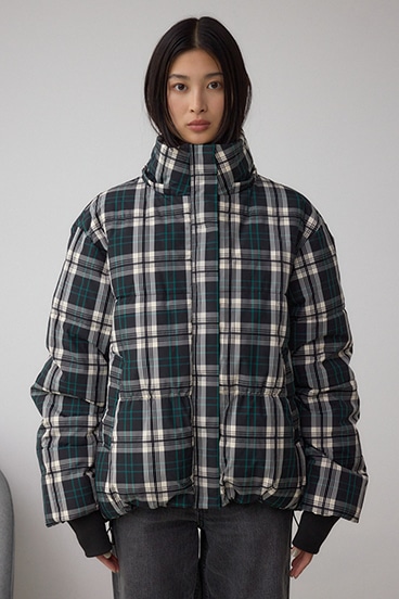 B-HEAT フード付き中綿チェックジャケット 詳細画像