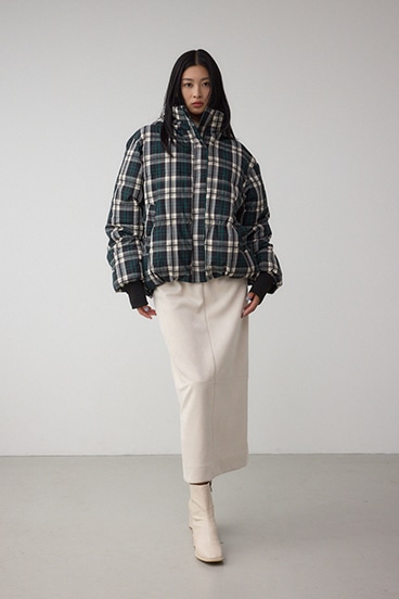 B-HEAT フード付き中綿チェックジャケット 詳細画像