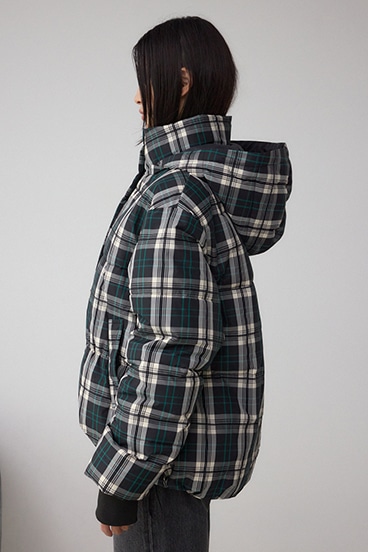 B-HEAT フード付き中綿チェックジャケット 詳細画像