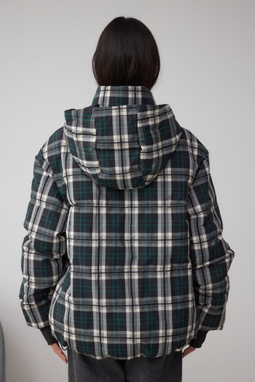 B-HEAT フード付き中綿チェックジャケット 詳細画像