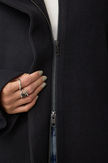 B-HEAT スタンドカラージップロングコート 詳細画像