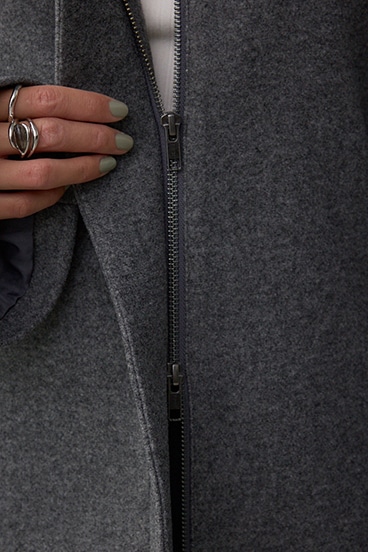 B-HEAT スタンドカラージップロングコート 詳細画像