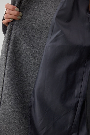 B-HEAT スタンドカラージップロングコート 詳細画像