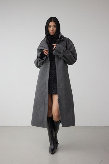 B-HEAT スタンドカラージップロングコート 詳細画像