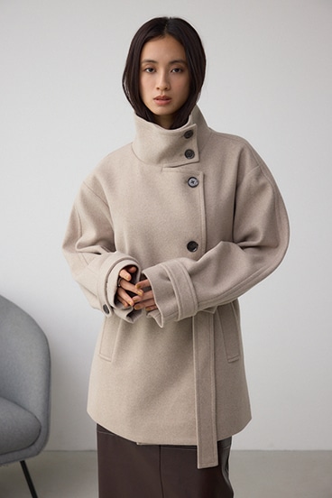 B-HEATスタンドカラーミドルコート 詳細画像