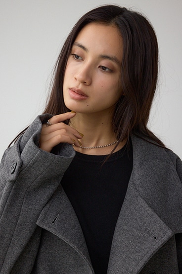 B-HEATスタンドカラーミドルコート