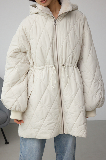 キルティング中綿ミドルコート