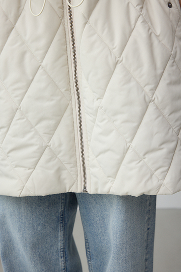 キルティング中綿ミドルコート 詳細画像