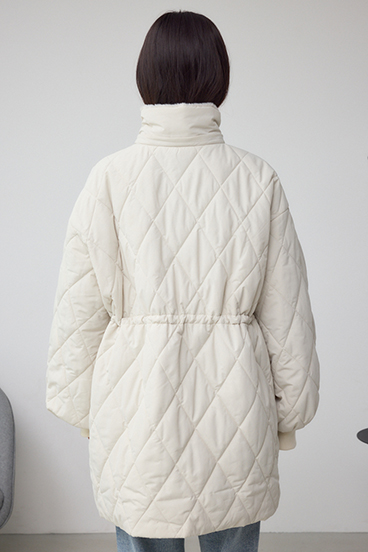 キルティング中綿ミドルコート 詳細画像
