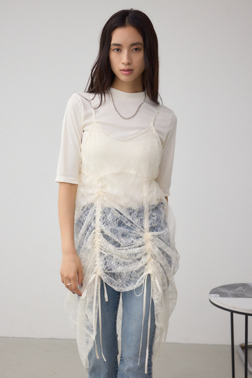 インナーSET ドロストレースキャミソールトップス 詳細画像