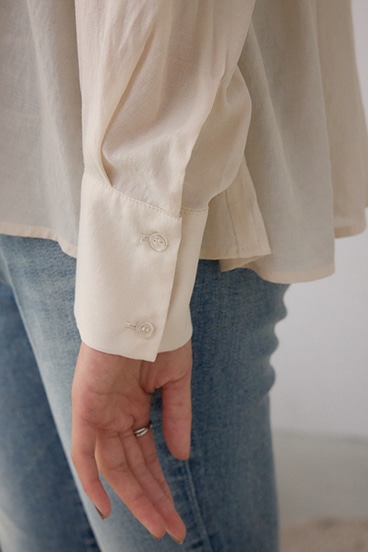 フロントリボン長袖シャツカーディガン 詳細画像