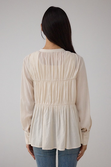 フロントリボン長袖シャツカーディガン 詳細画像