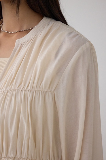 フロントリボン長袖シャツカーディガン 詳細画像