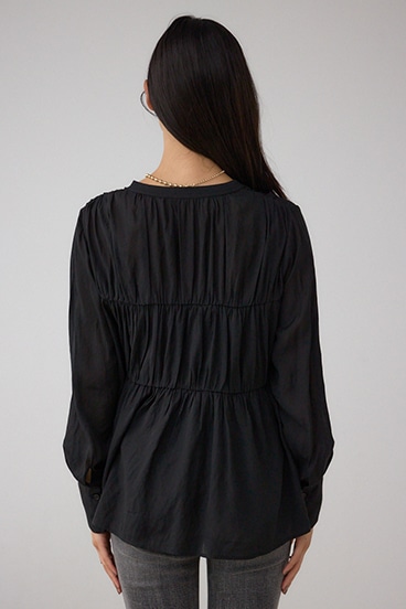 フロントリボン長袖シャツカーディガン 詳細画像