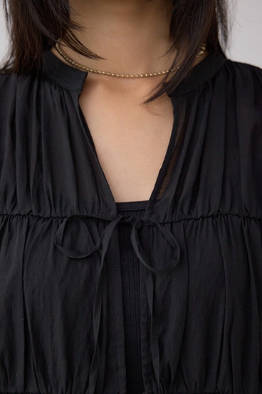 フロントリボン長袖シャツカーディガン 詳細画像