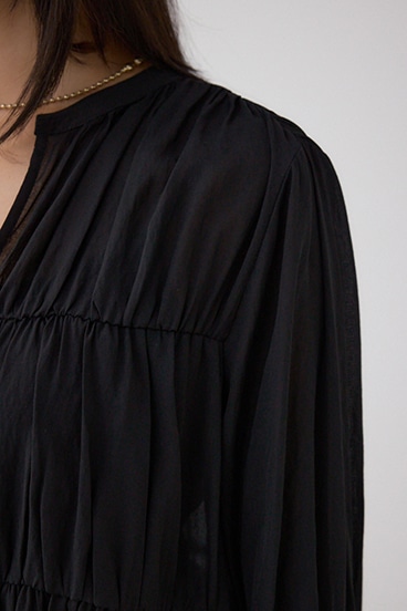 フロントリボン長袖シャツカーディガン 詳細画像