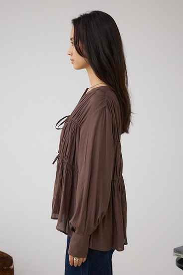 フロントリボン長袖シャツカーディガン 詳細画像