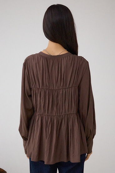 フロントリボン長袖シャツカーディガン 詳細画像