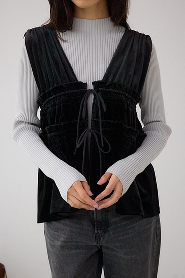 ベロアリボンベスト