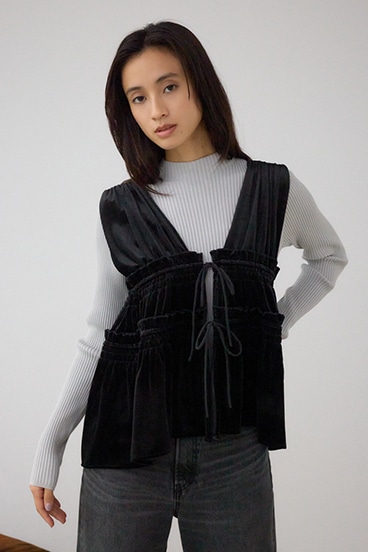 ベロアリボンベスト 詳細画像