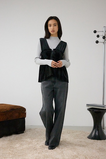 ベロアリボンベスト 詳細画像