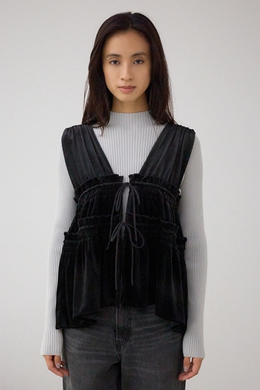 ベロアリボンベスト 詳細画像