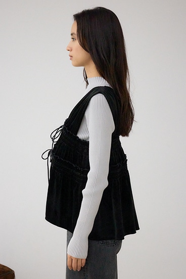 ベロアリボンベスト 詳細画像