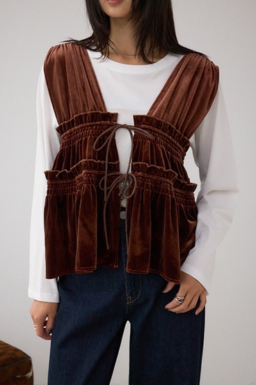 ベロアリボンベスト