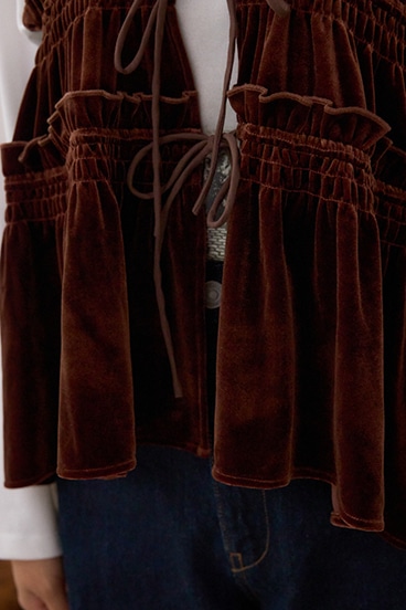 ベロアリボンベスト 詳細画像