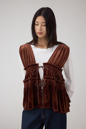 ベロアリボンベスト 詳細画像