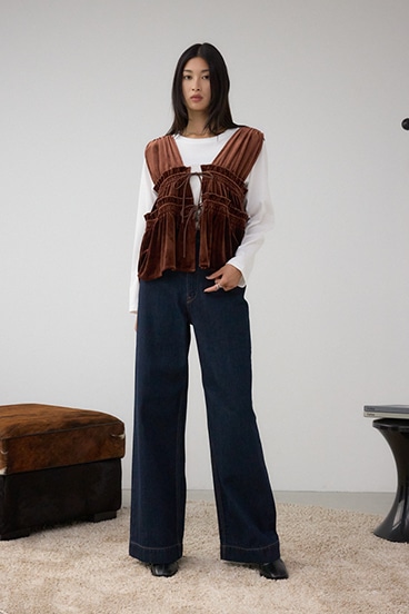 ベロアリボンベスト 詳細画像