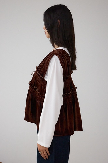 ベロアリボンベスト 詳細画像