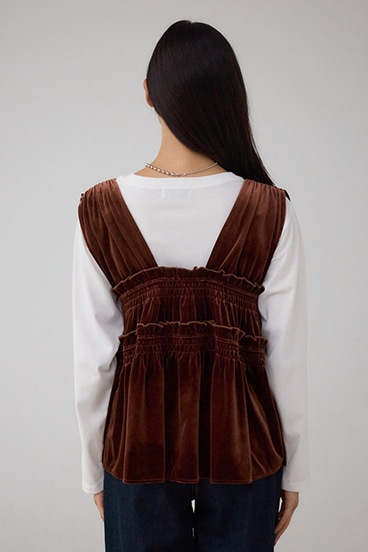 ベロアリボンベスト 詳細画像