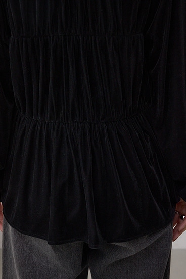 ベロアリボンブラウス 詳細画像