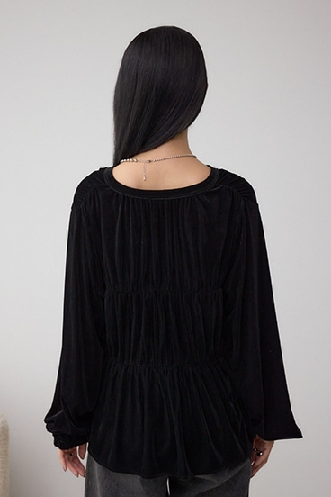 ベロアリボンブラウス 詳細画像