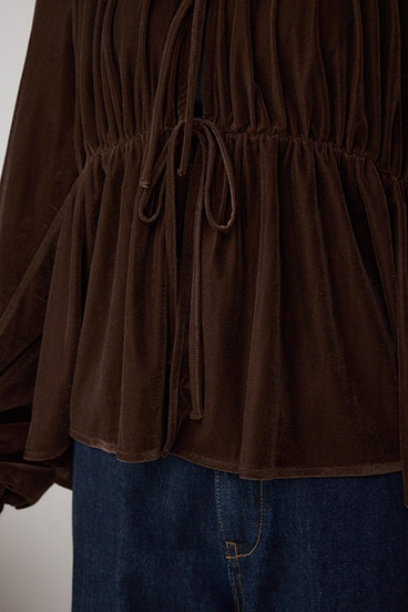 ベロアリボンブラウス 詳細画像