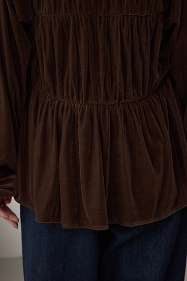 ベロアリボンブラウス 詳細画像