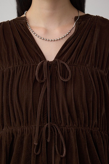 ベロアリボンブラウス 詳細画像