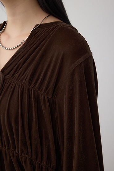 ベロアリボンブラウス 詳細画像