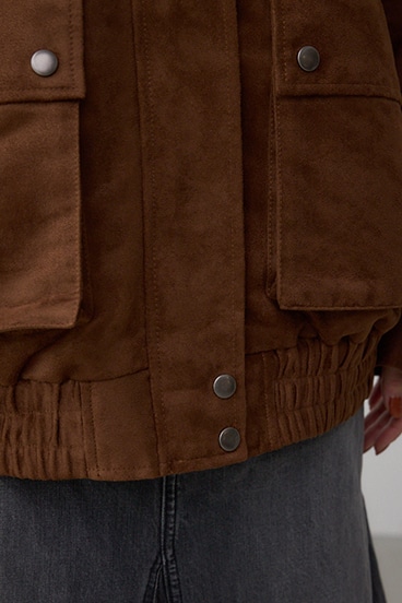 2WAY フェイクスエードブルゾン 詳細画像