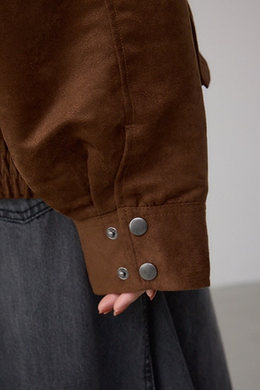 2WAY フェイクスエードブルゾン 詳細画像