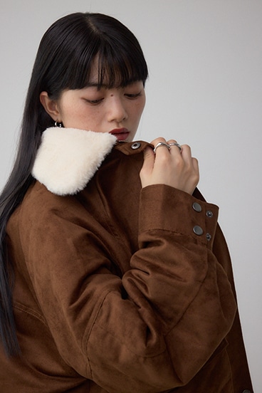 2WAY フェイクスエードブルゾン 詳細画像